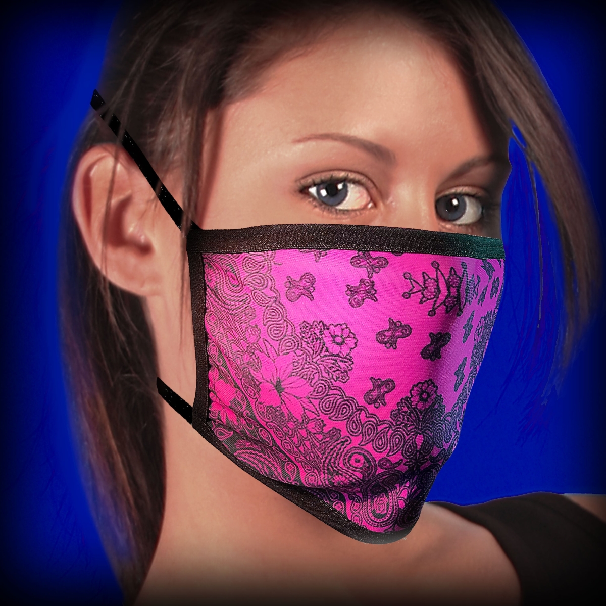 FMD1012 Paisley Face Mask - Pink - One Size Fits Most