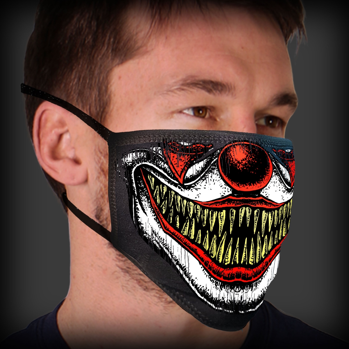 FMD1016 Clown Teeth Face Mask - Multi Color - One Size Fits Most