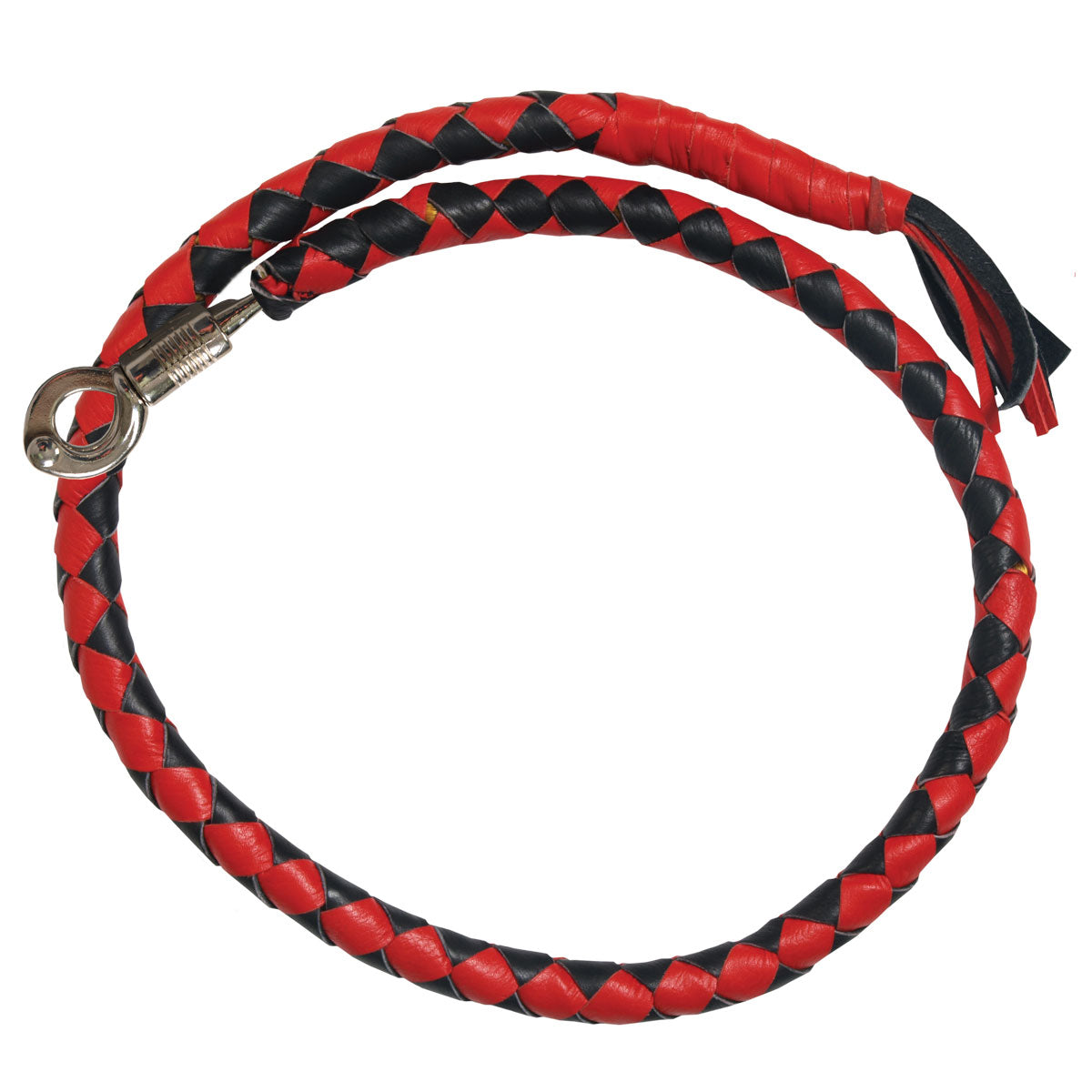 mwh1102 36 in. Get Back Genuine Leather Whip - Red & Black