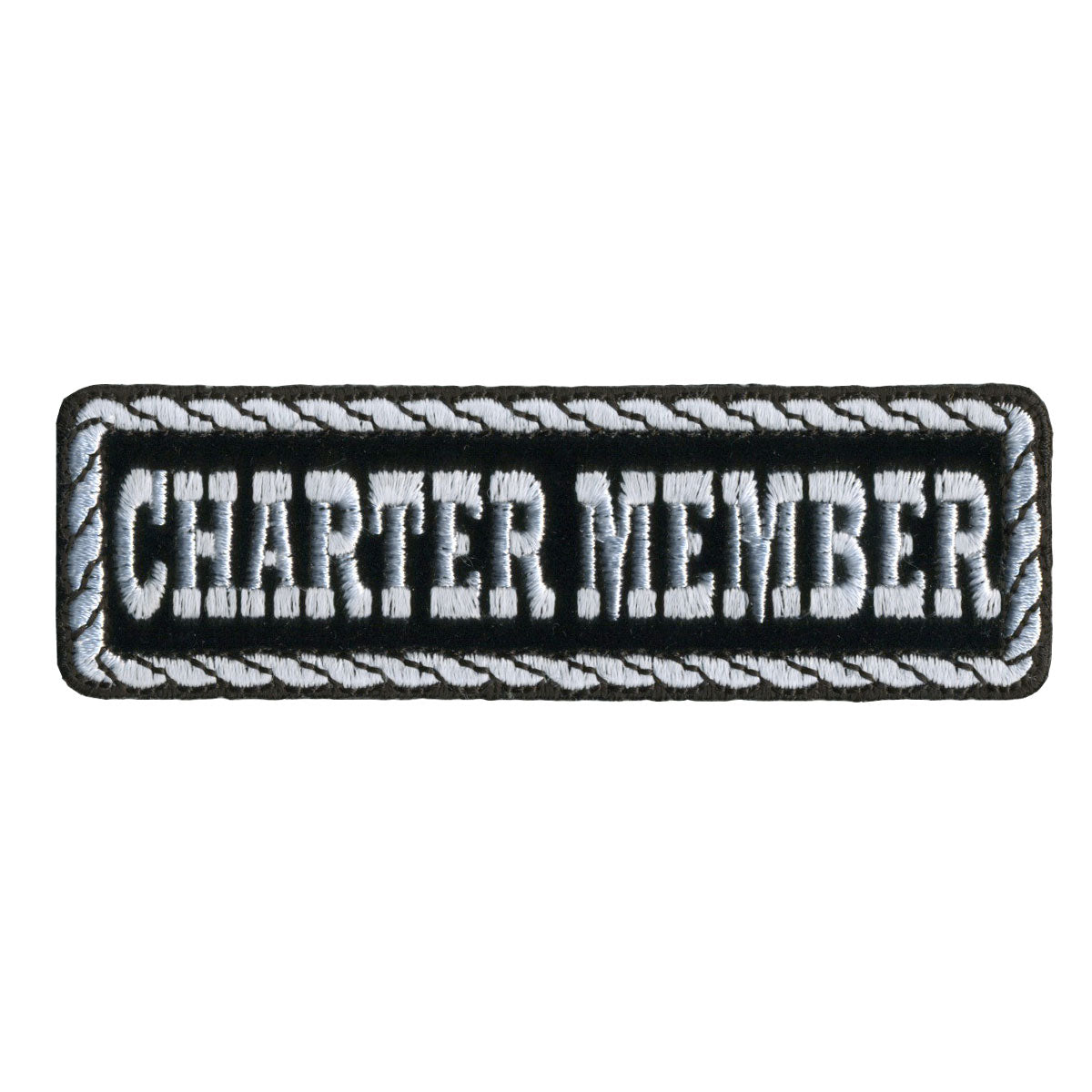 PPD1016 4 x 1 in. Charter Member Patch - Black & White
