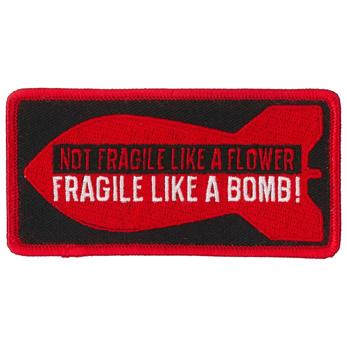 PPL9835 4 x 2 in. Fragile Bomb Patch - Multi Color