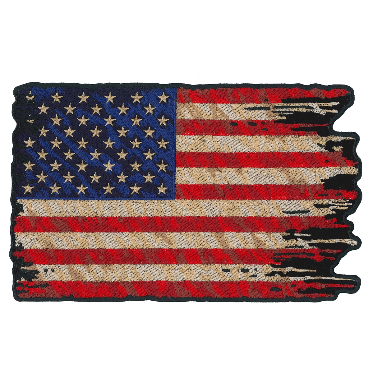 PPQ1377 9 x 5.5 in. Tattered Flag Patch - Multi Color