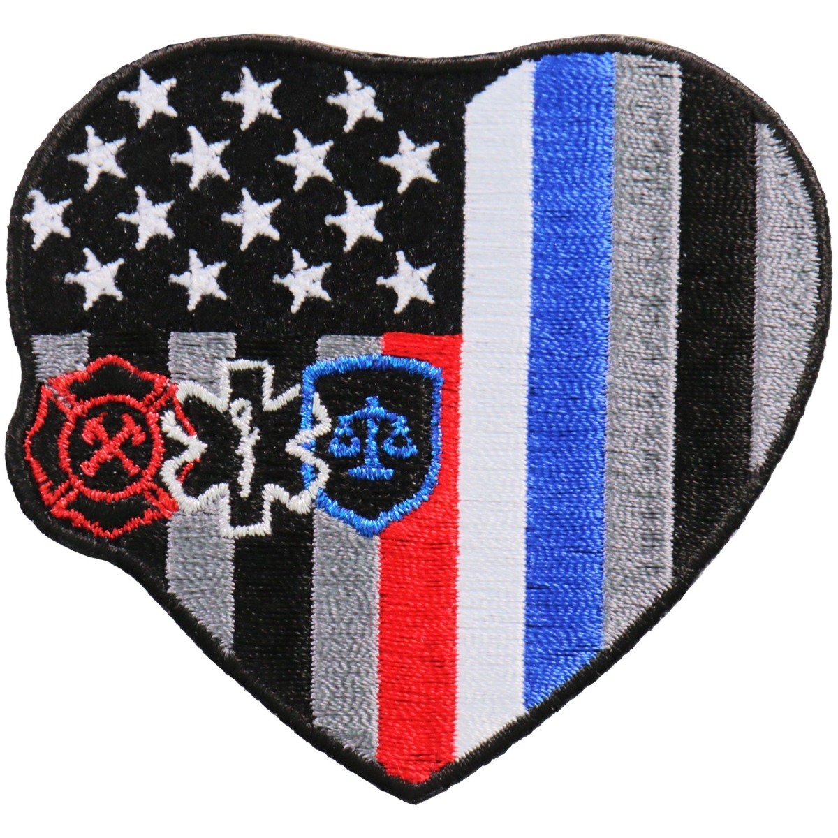 PPS1050 3 x 3 in. Heart Responders Patch - Multi Color