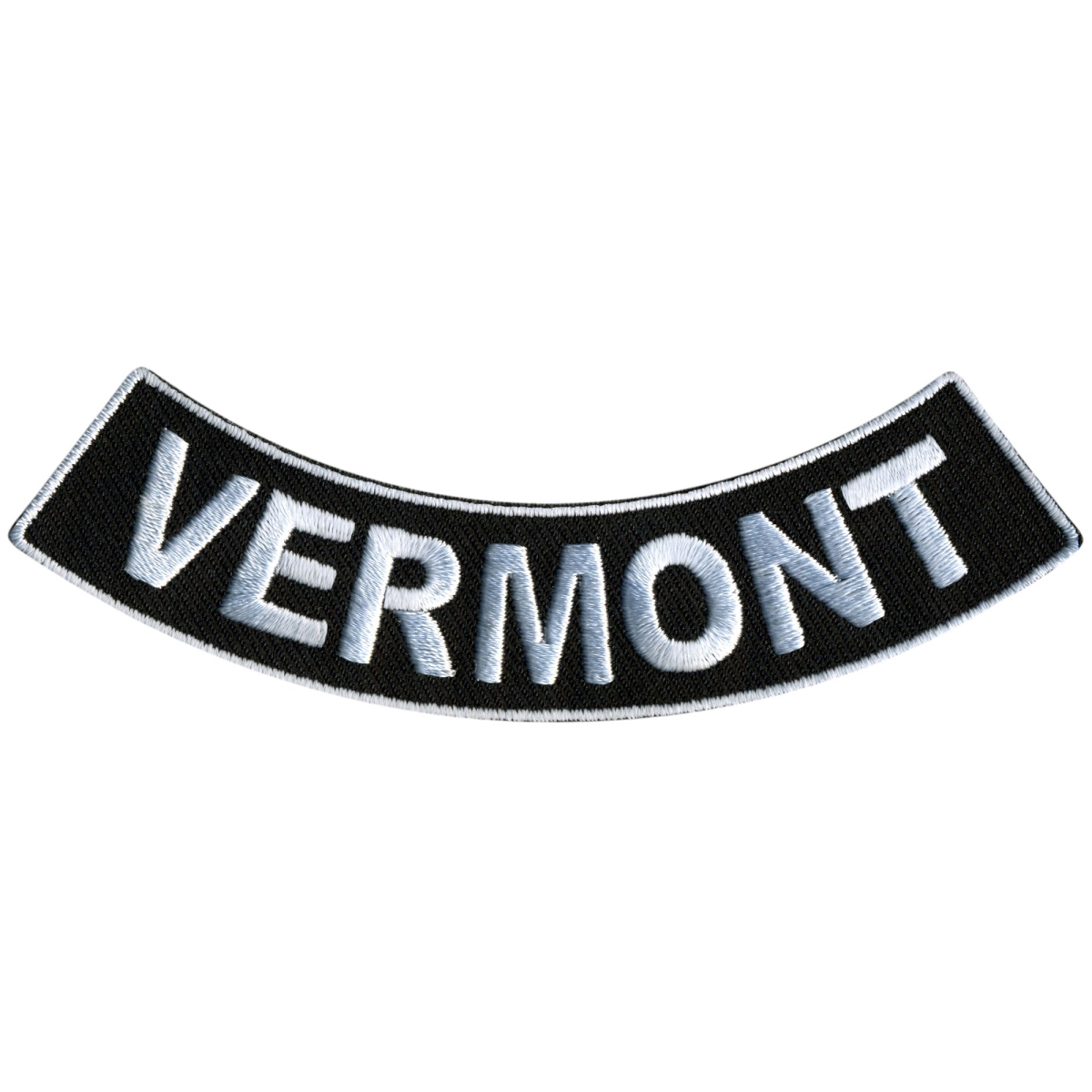 PPM5090 4 x 1 in. Vermont Bottom Rocker Patch - Black & White