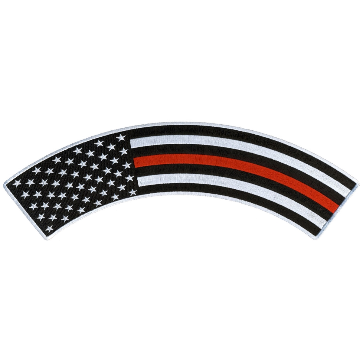 PPM4163 12 x 3 in. Thin Red Line Top Rocker Patch - Multi Color