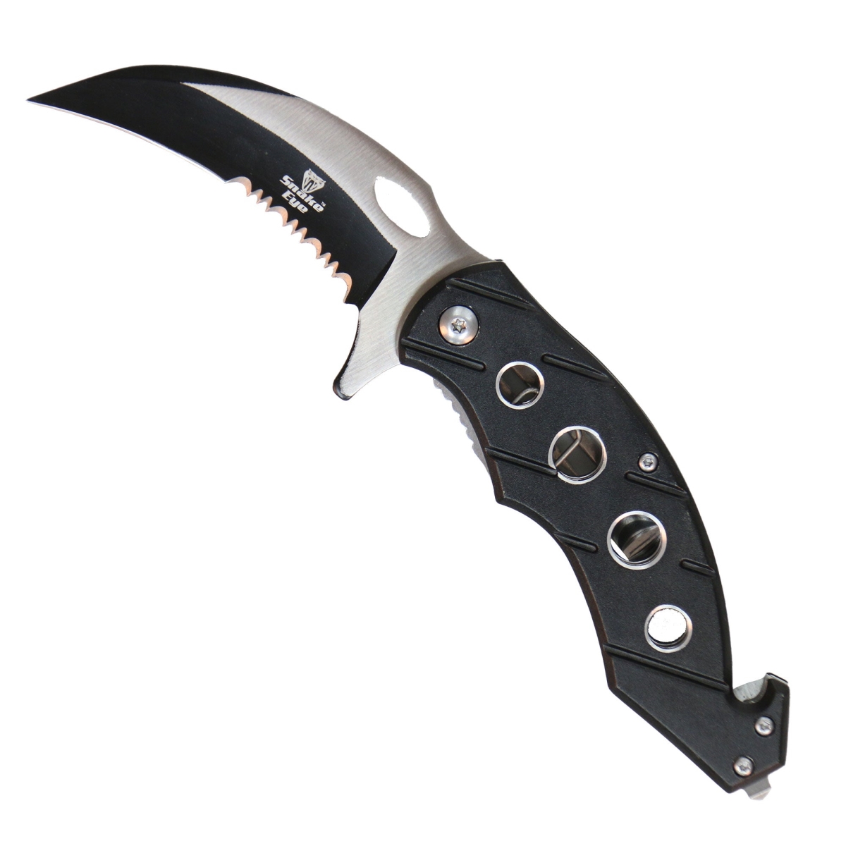 KNA1157 3.5 in. Cut Out Tactical Knife - Black
