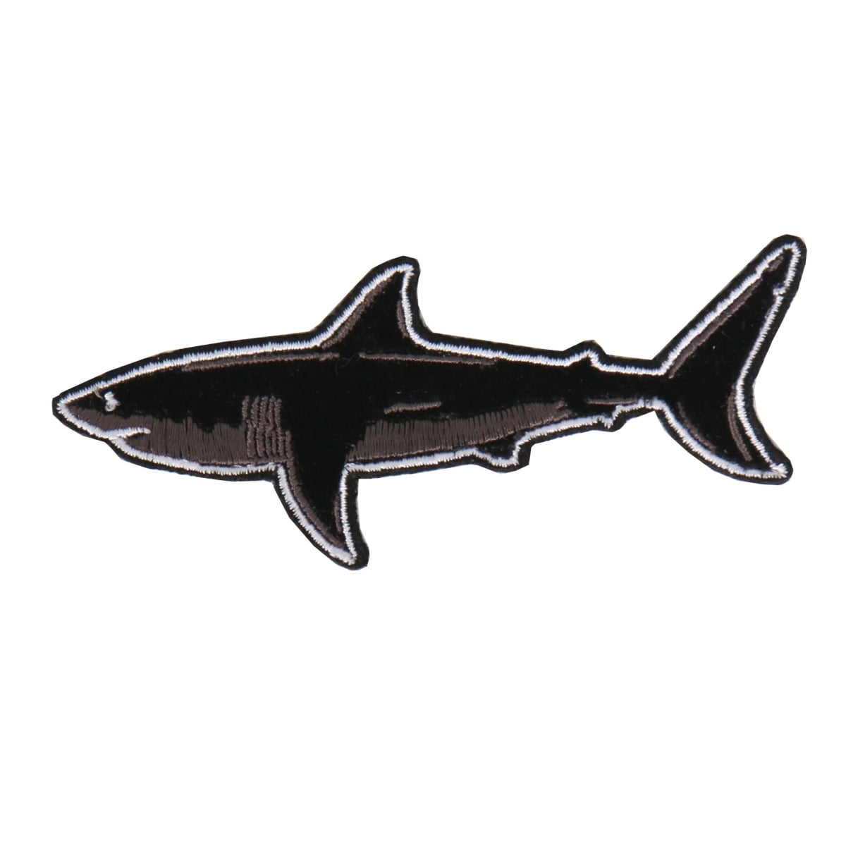 PPA8492 Great White Shark Embroidered Patch - Multi Color - 4 x 2 in. - Heat-Sealed Backing