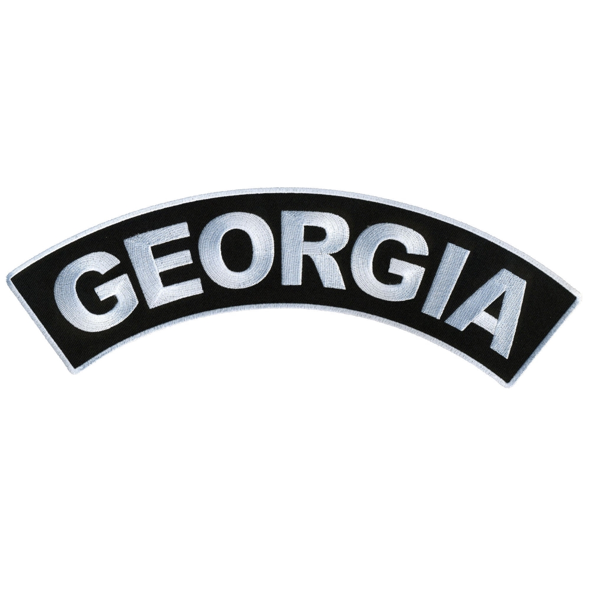 PPM4019 12 x 3 in. Georgia Top Rocker Patch - Black & White