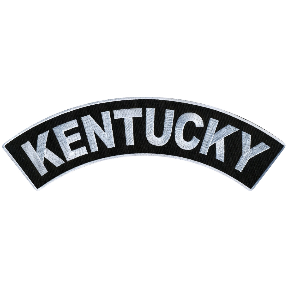 PPM4033 12 x 3 in. Kentucky Top Rocker Patch - Black & White
