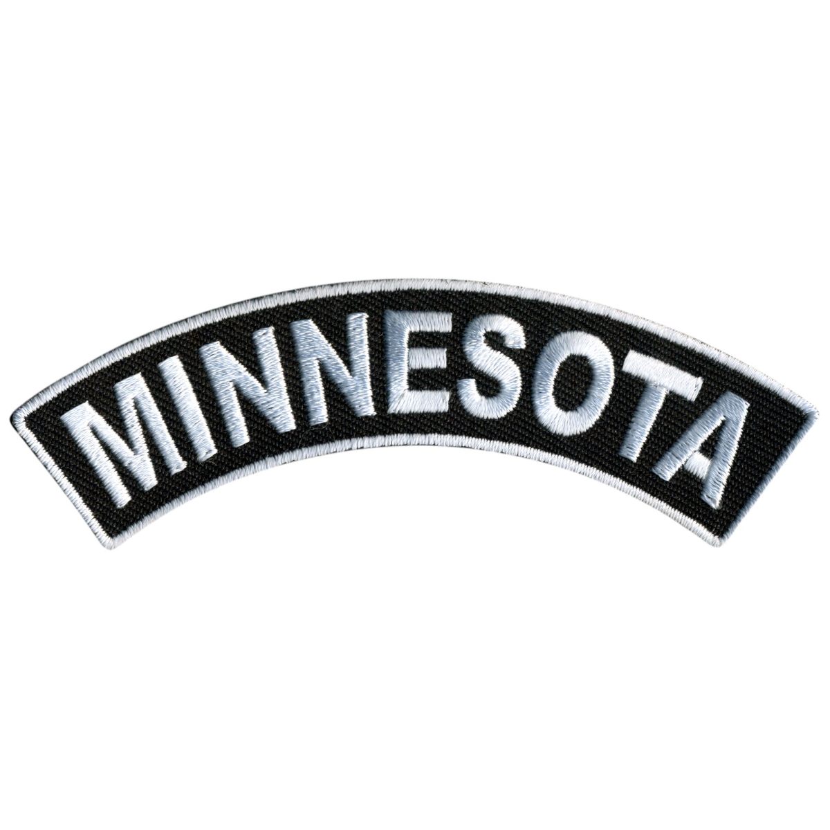PPM4046 4 x 1 in. Minnesota Top Rocker Patch - Black & White