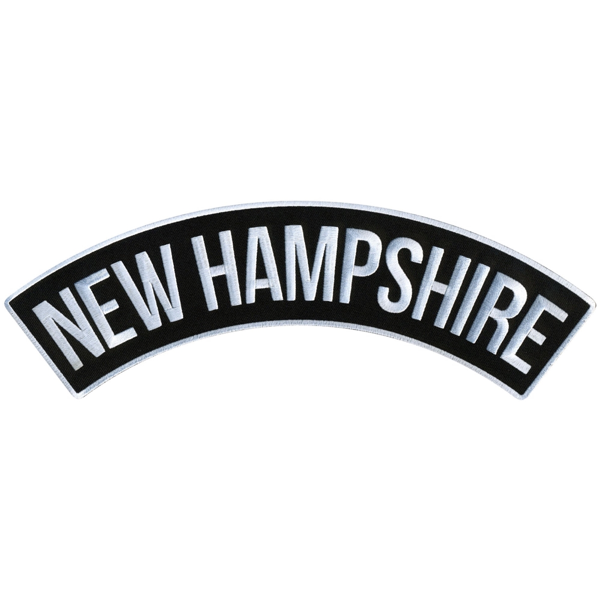 PPM4057 12 x 3 in.   Hampshire Top Rocker Patch - Black & White