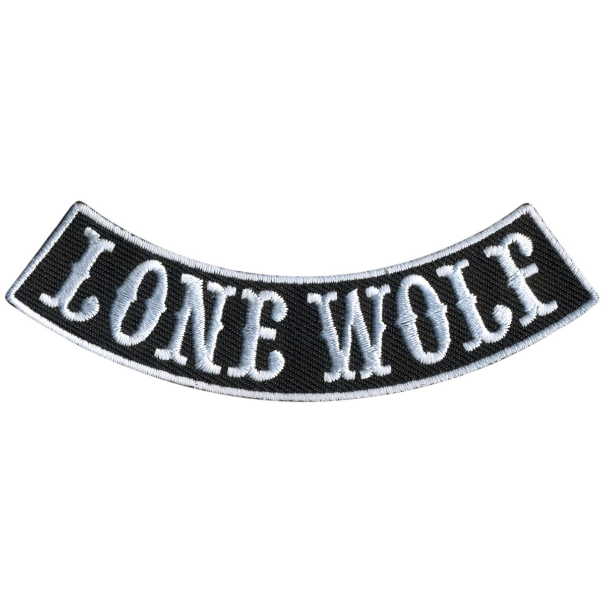 PPM5144 4 x 1 in. Lone Wolf Bottom Rocker Patch - Multi Color