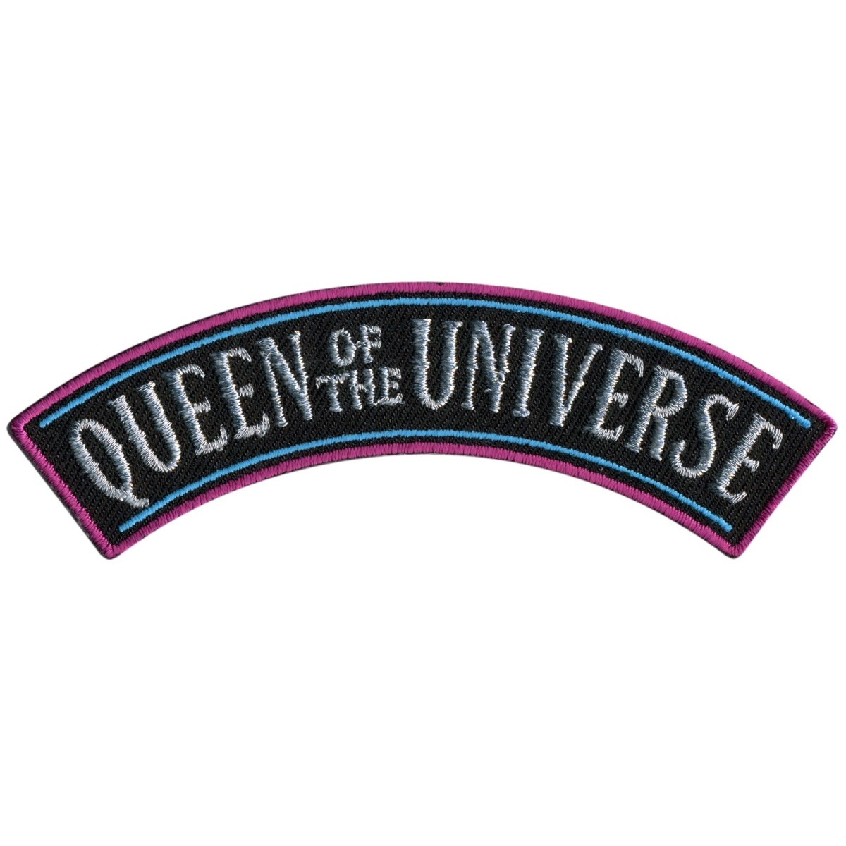 PPM4202 4 x 1 in. Queen of The Universe Top Rocker Patch - Multi Color
