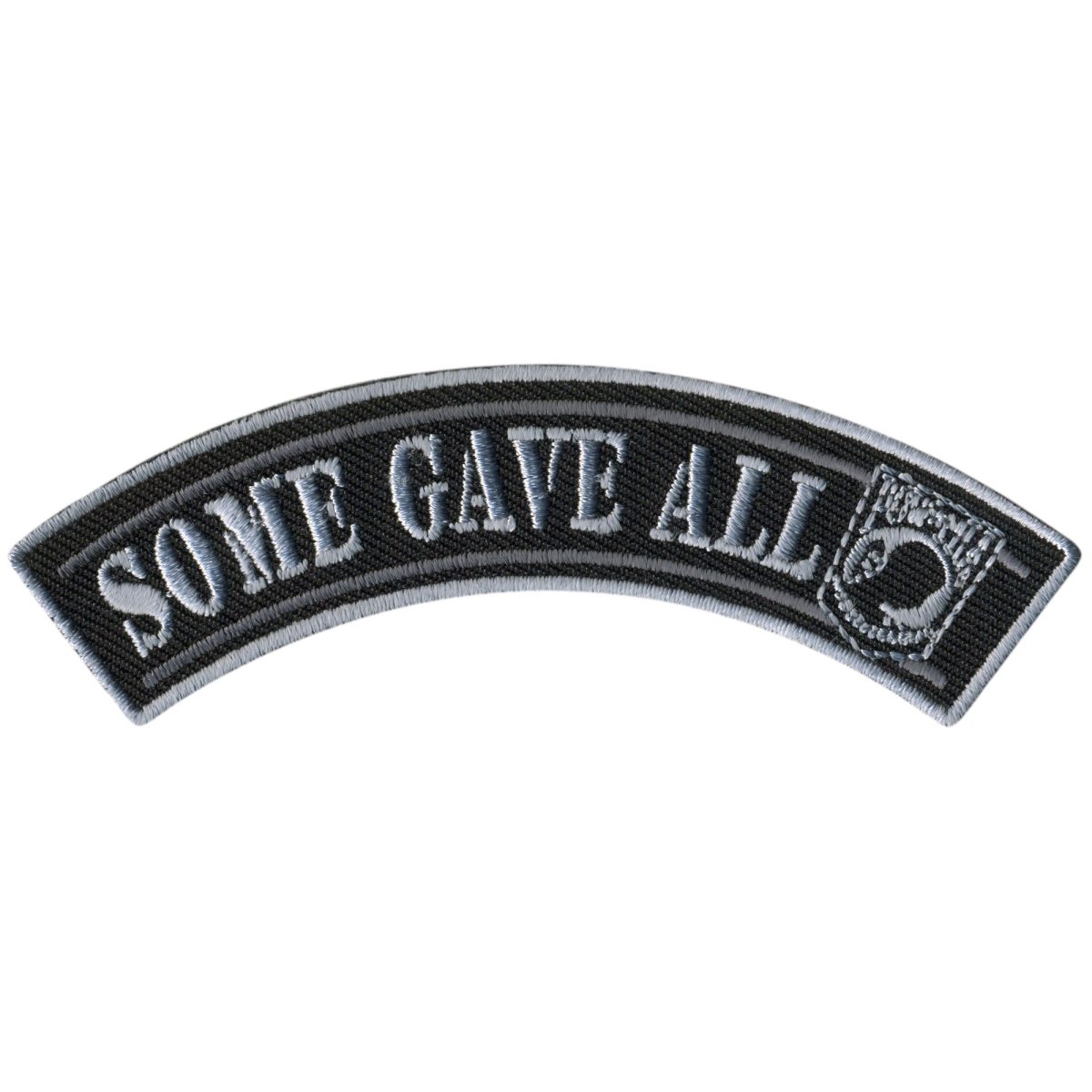 PPM4154 4 x 1 in. Some Gave All Top Rocker Patch - Multi Color