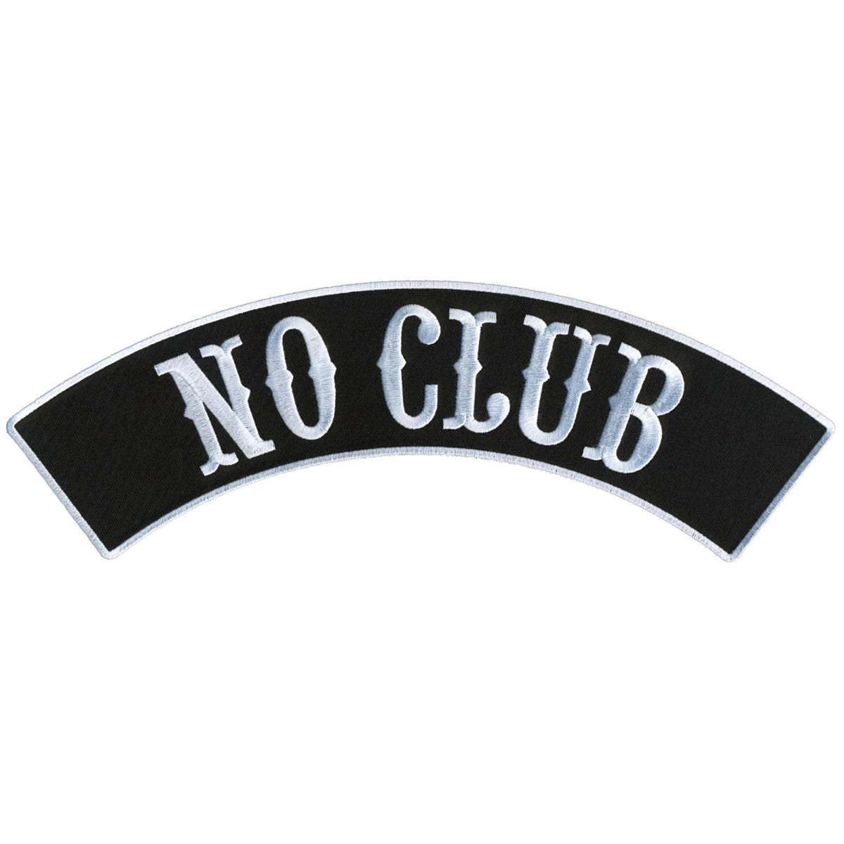 PPM4171 12 x 3 in. No Club Top Rocker Patch - Multi Color
