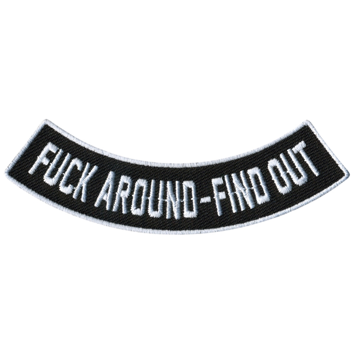 PPM5168 4 x 1 in. F Around Find Out Bottom Rocker Patch - Multi Color