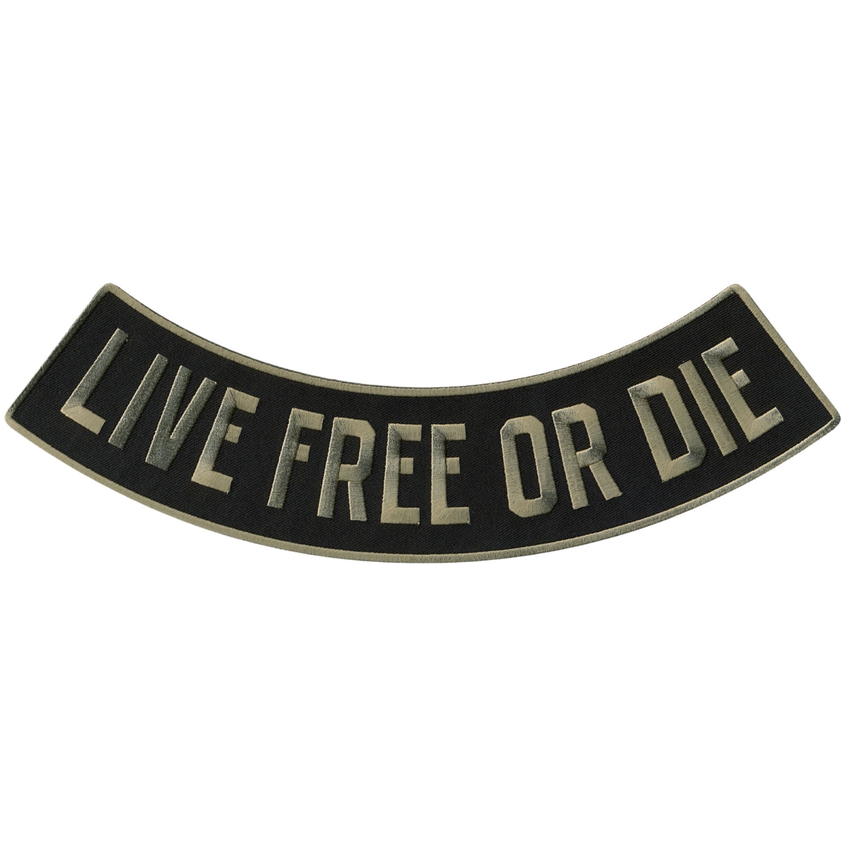 PPM5139 12 x 3 in. Live Free Or Die Bottom Rocker Patch - Multi Color