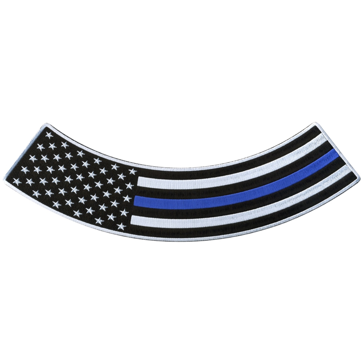 PPM5157 12 x 3 in. Thin Blue Line Bottom Rocker Patch - Multi Color