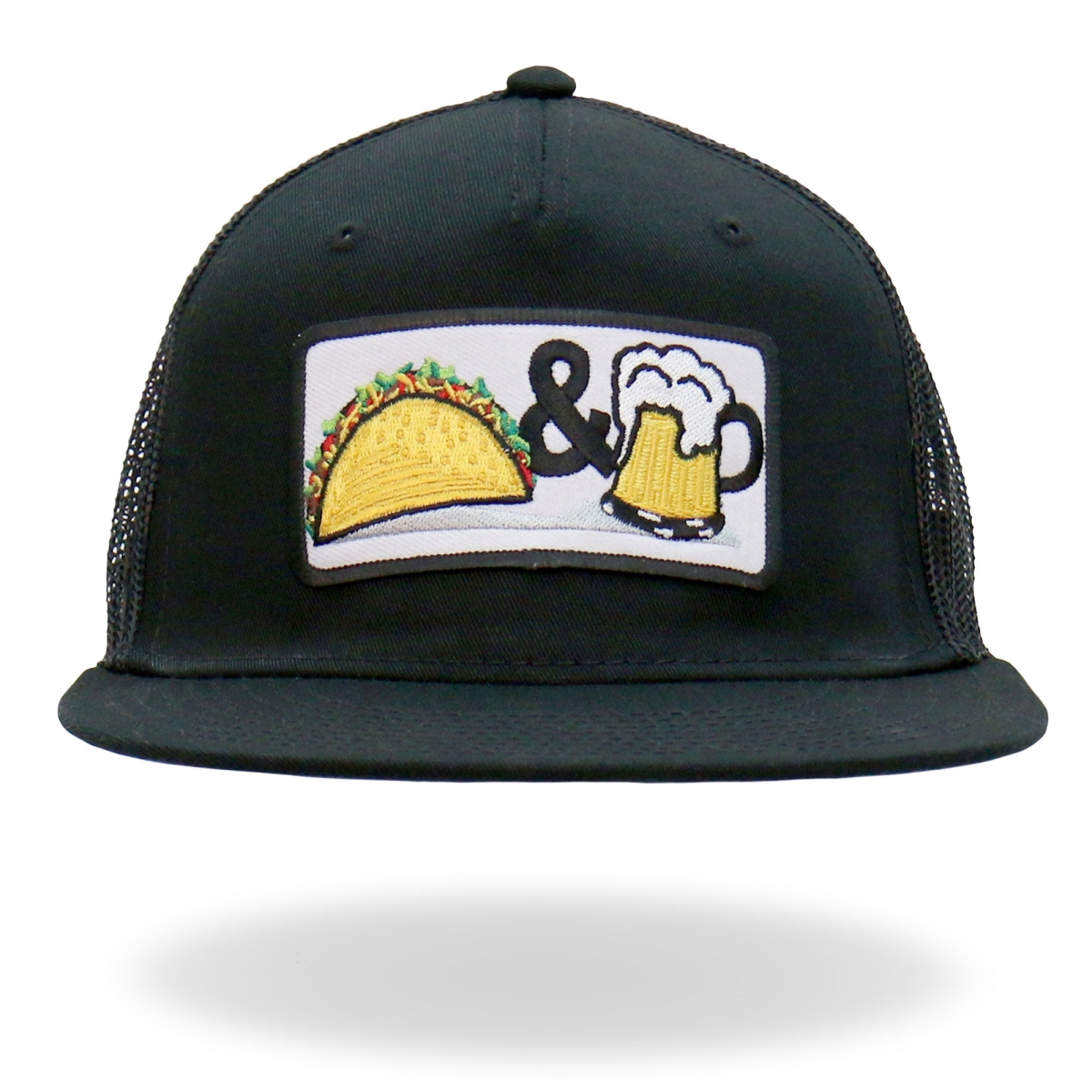GSH2040 Tacos & Beer Snapback Hat - Black - Adjustable Size