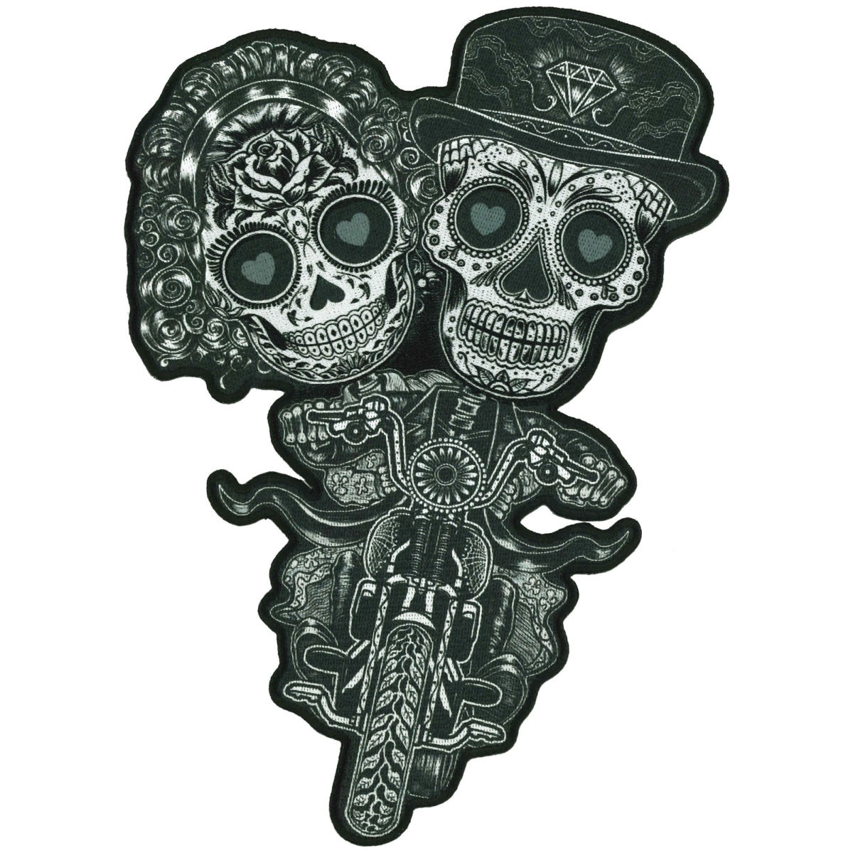 PPQ1607 6.5 x 9 in. Sugar Couple Patch - Multi Color