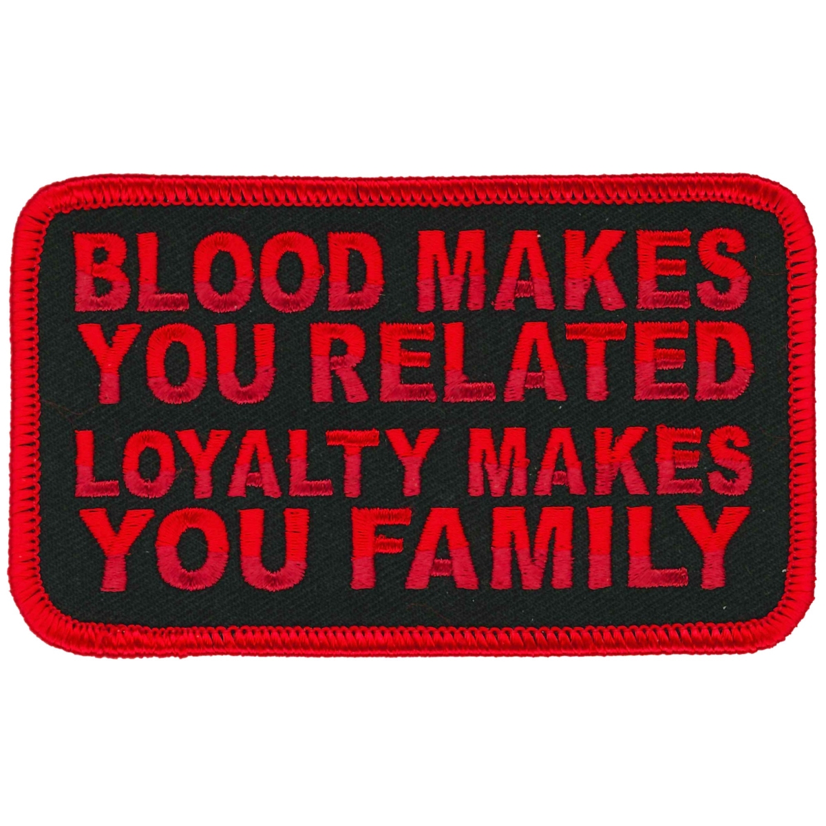 PPL9885 4 x 3 in. Blood Makes You Related Patch - Multi Color
