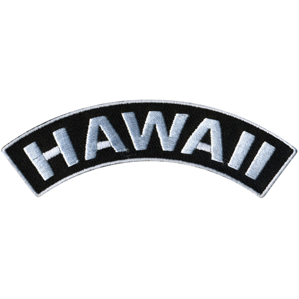 PPM4022 4 x 1 in. Hawaii Top Rocker Patch - Black & White
