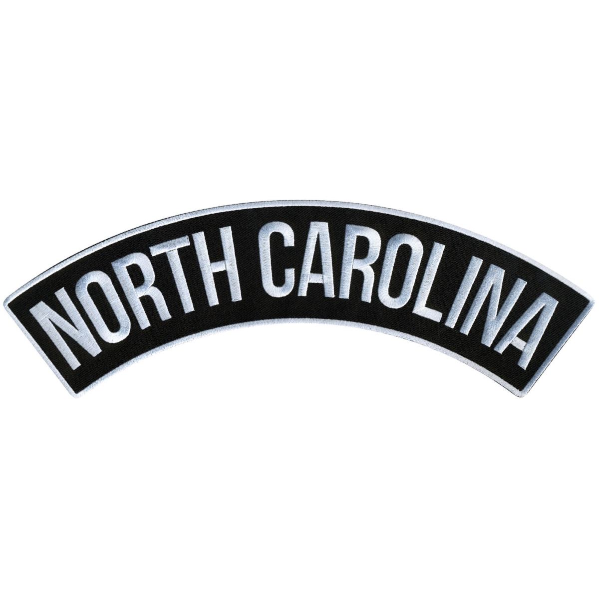 PPM4065 12 x 3 in. North Carolina Top Rocker Patch - Black & White
