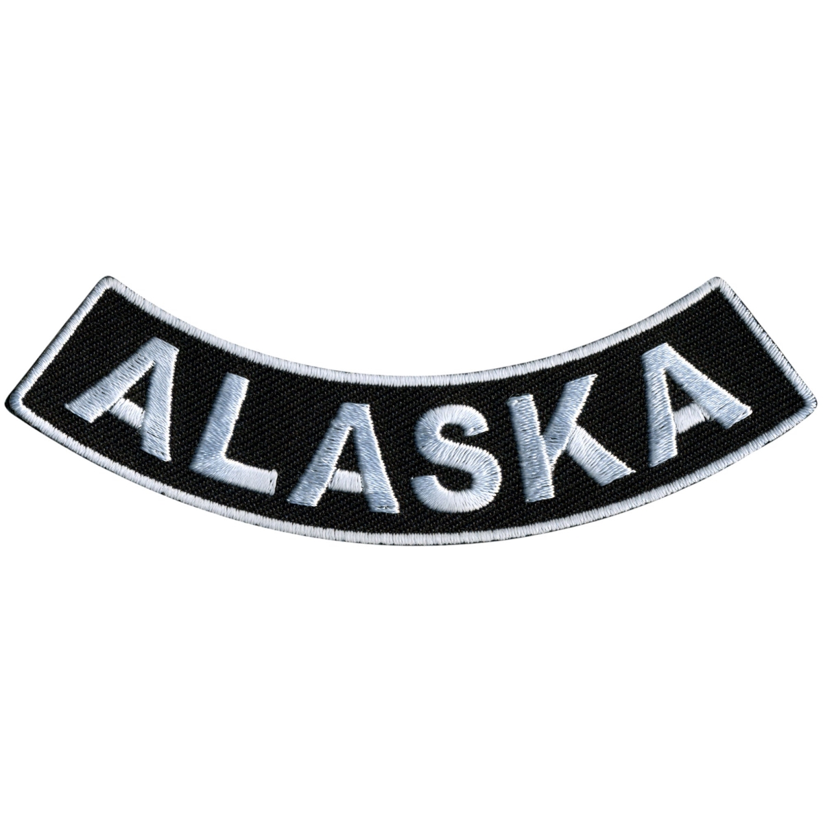 PPM5004 4 x 1 in. Alaska Bottom Rocker Patch - Black & White