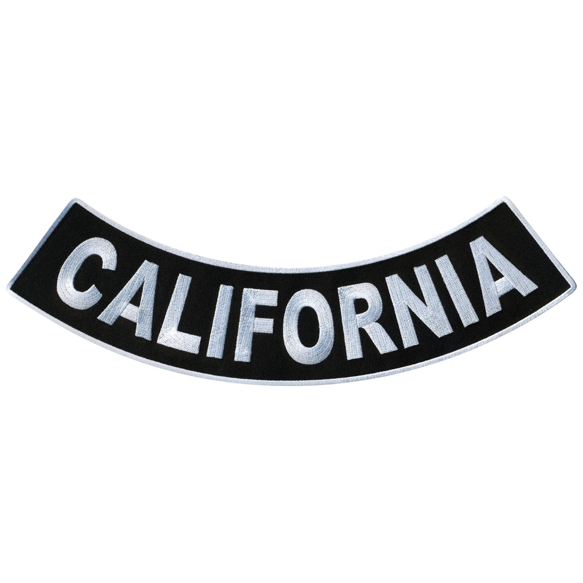 PPM5009 12 x 3 in. California Bottom Rocker Patch - Black & White