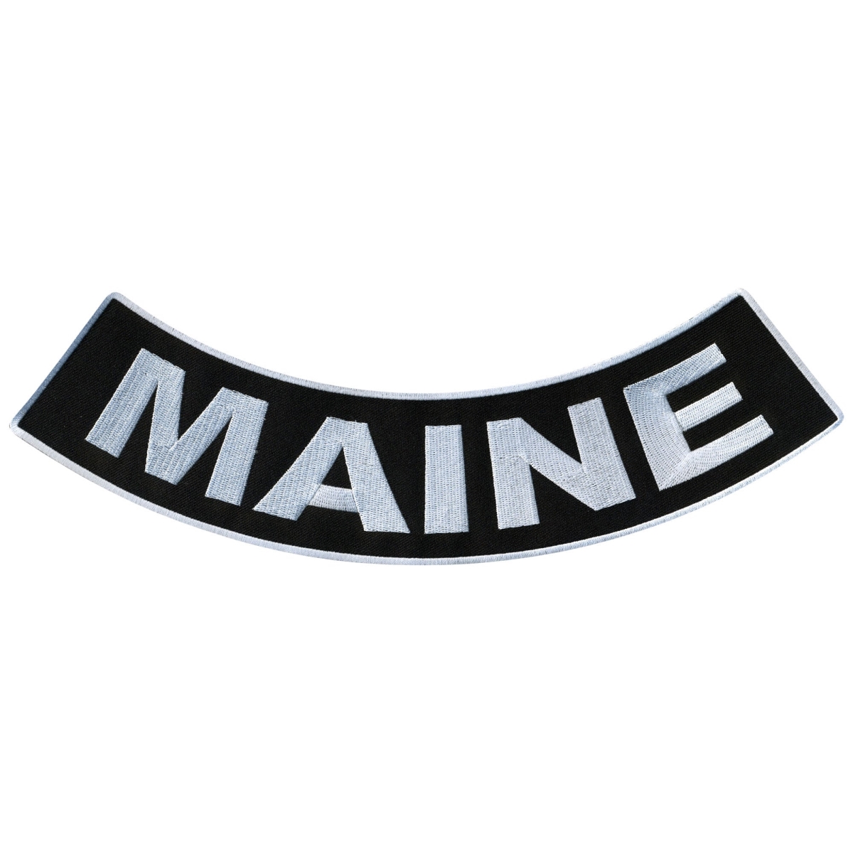 PPM5037 12 x 3 in. Maine Bottom Rocker Patch - Black & White