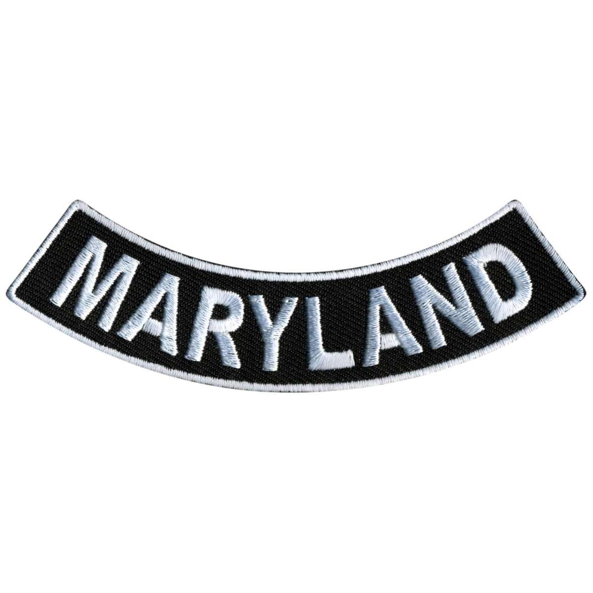 PPM5040 4 x 1 in. Maryland Bottom Rocker Patch - Black & White