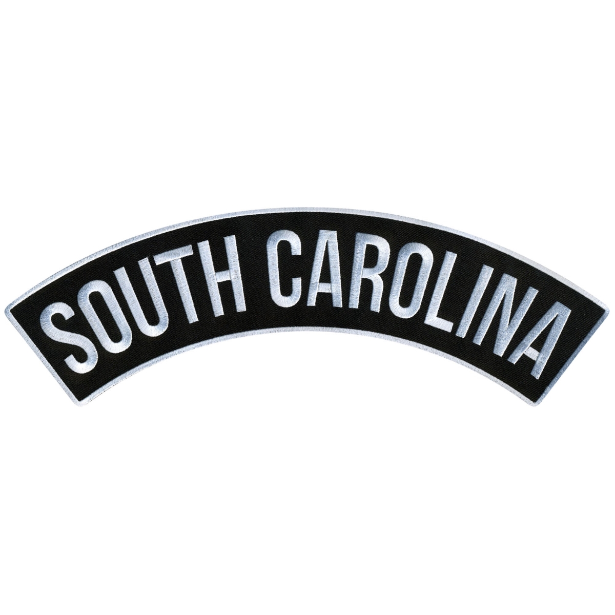 PPM4079 12 x 3 in. South Carolina Top Rocker Patch - Black & White