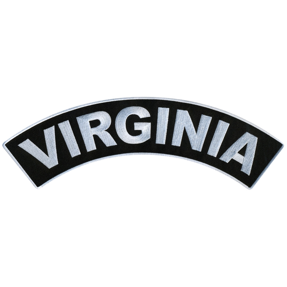 PPM4091 12 x 3 in. Virginia Top Rocker Patch - Black & White