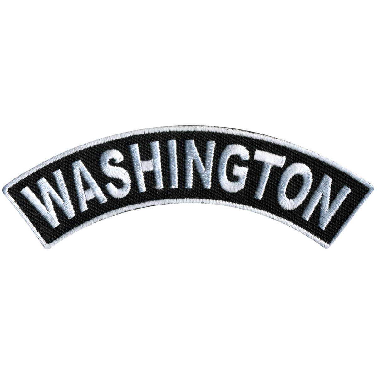 PPM4094 4 x 1 in. Washington Top Rocker Patch - Black & White