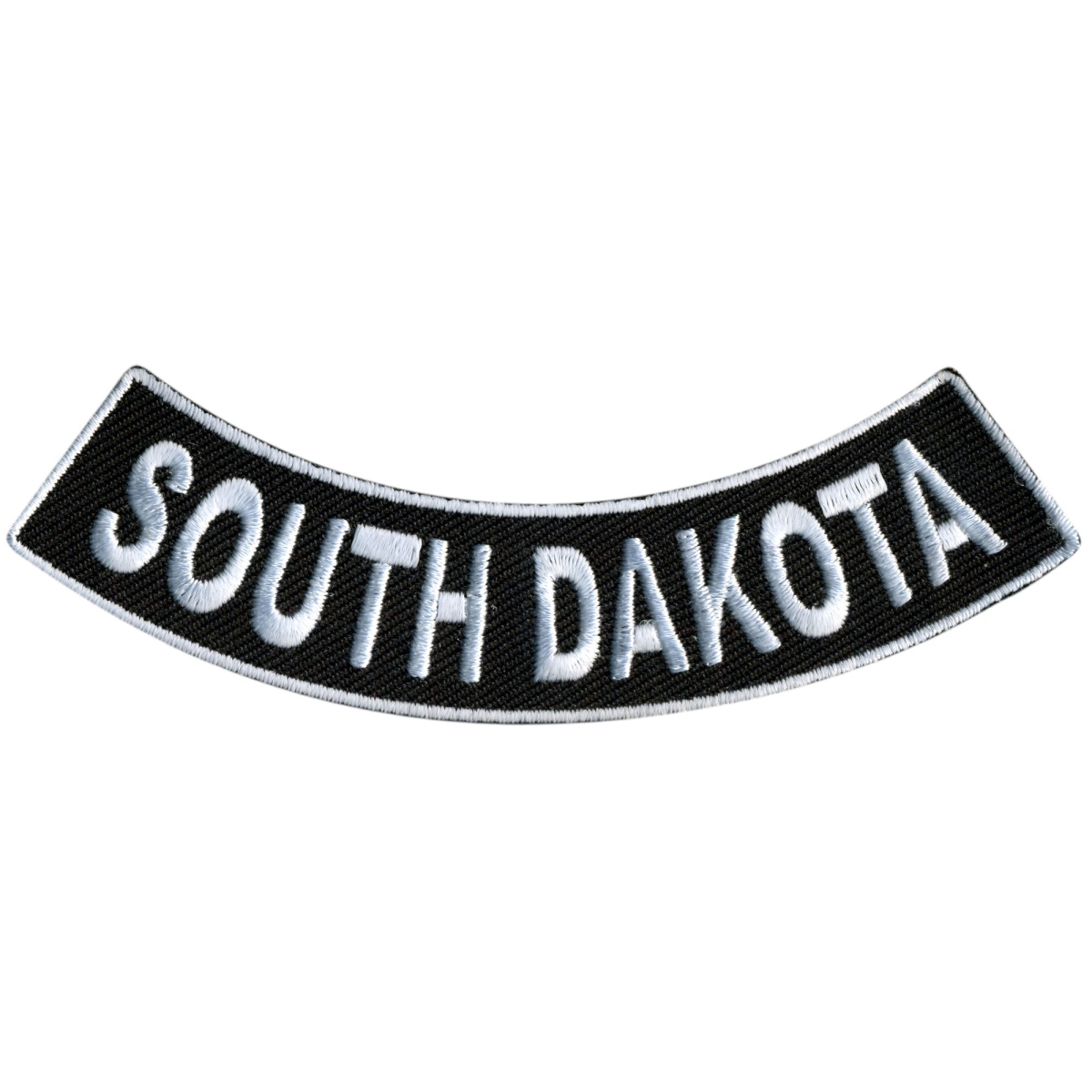 PPM5082 4 x 1 in. South Dakota Bottom Rocker Patch - Black & White