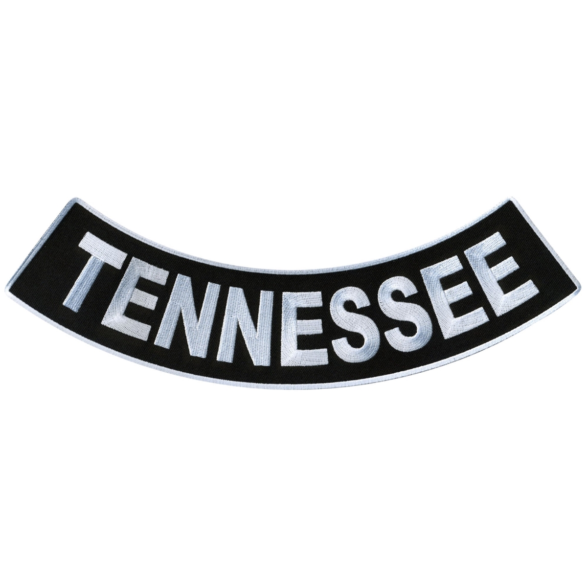 PPM5083 12 x 3 in. Tennessee Bottom Rocker Patch - Black & White