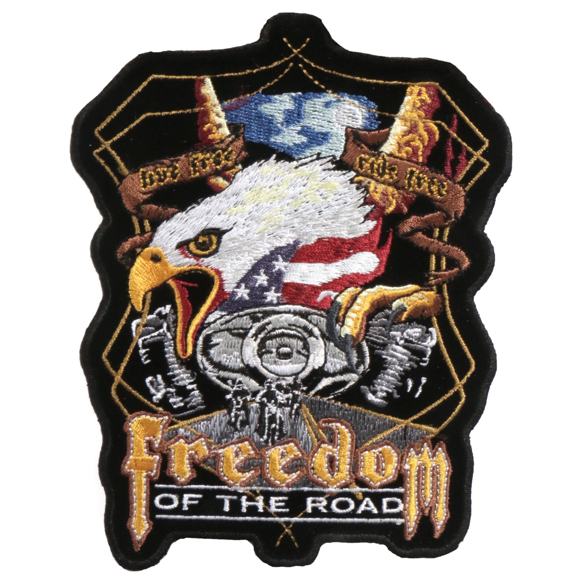 Picture of Hot Leathers PPA3950 5 x 6 in. Midnight Eagle Biker Patch - Multi Color