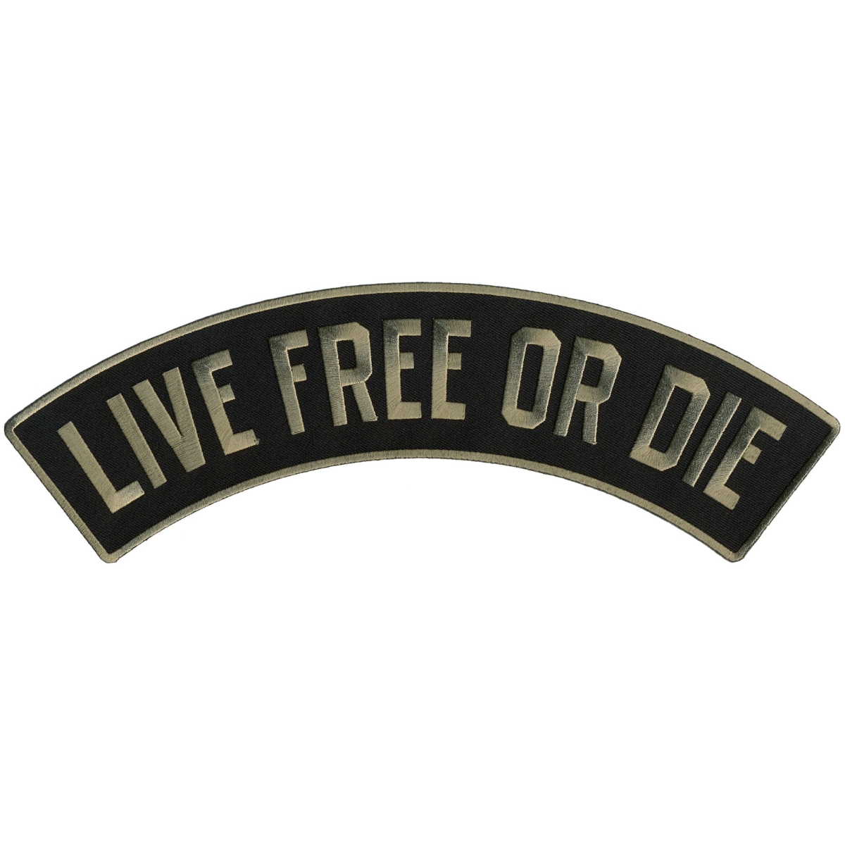 PPM4139 12 x 3 in. Live Free Or Die Top Rocker Patch - Multi Color