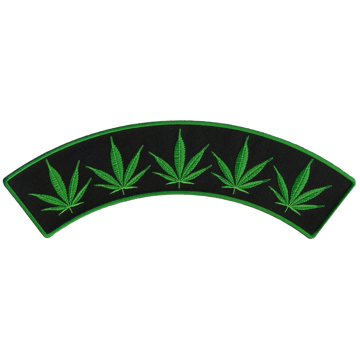 PPM4149 12 x 3 in. Pot Leaves Top Rocker Patch - Multi Color