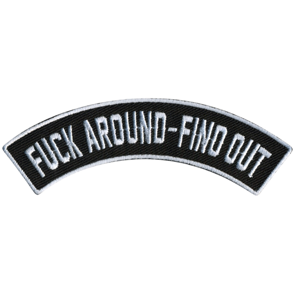 PPM4168 4 x 1 in. F Around Find Out Top Rocker Patch - Multi Color
