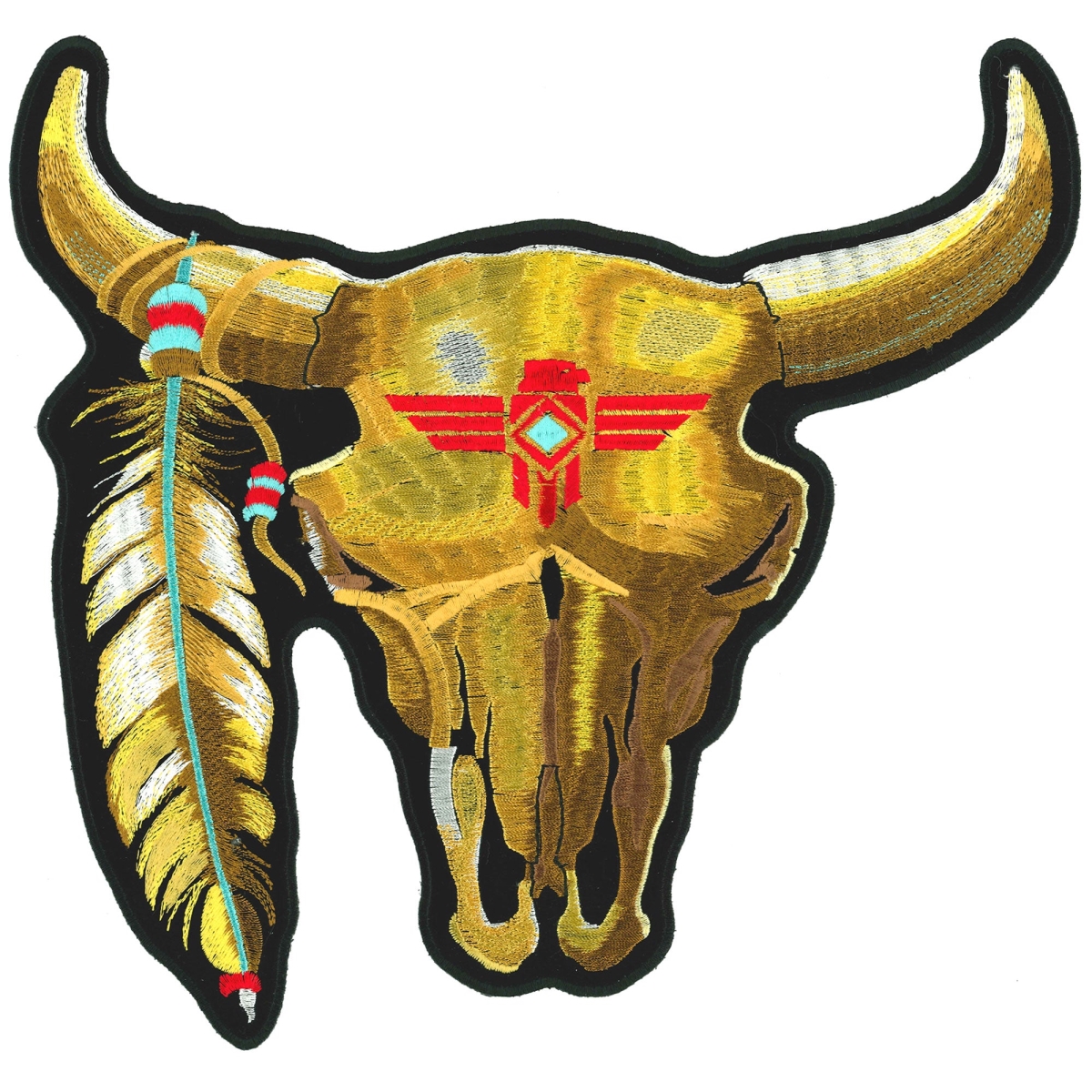 Picture of Hot Leathers PPA1357 11 x 11 in. Cattle Skull Patch - Multi Color