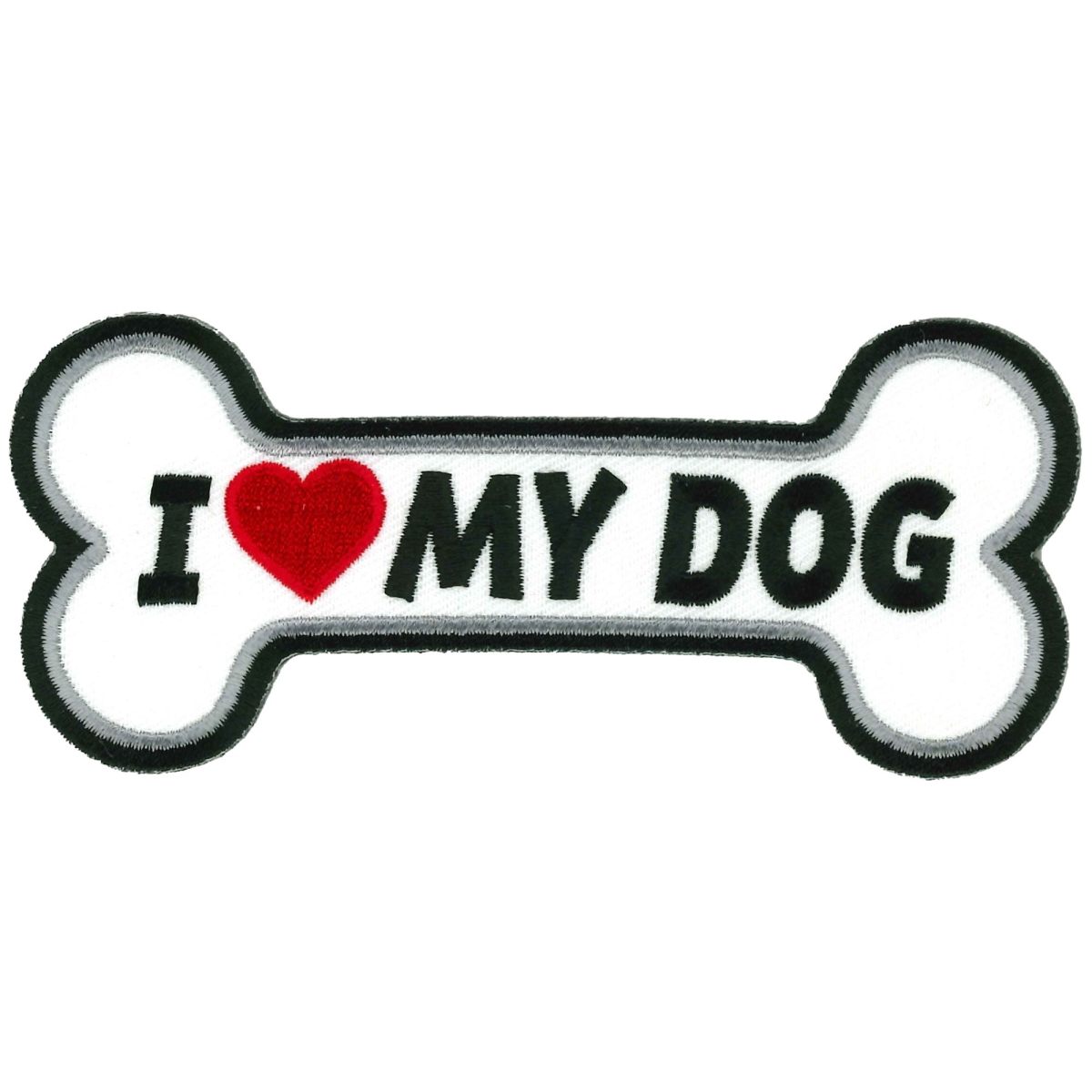 PPL9890 5 x 2 in. I Heart My Dog Patch - Multi Color