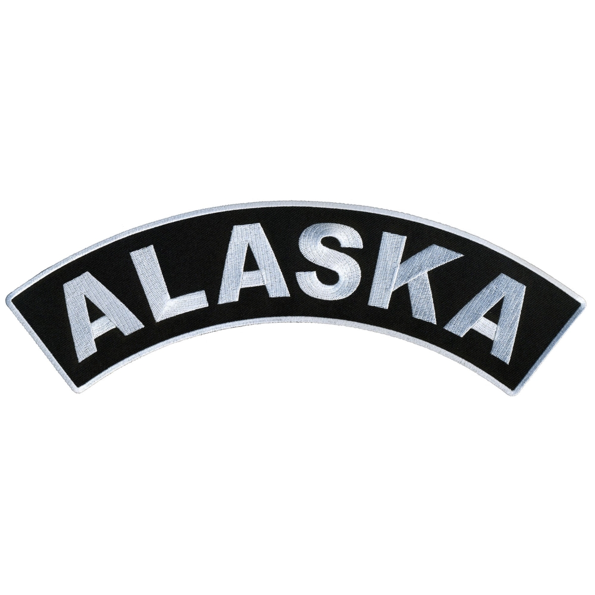 PPM4003 12 x 3 in. Alaska Top Rocker Patch - Black & White