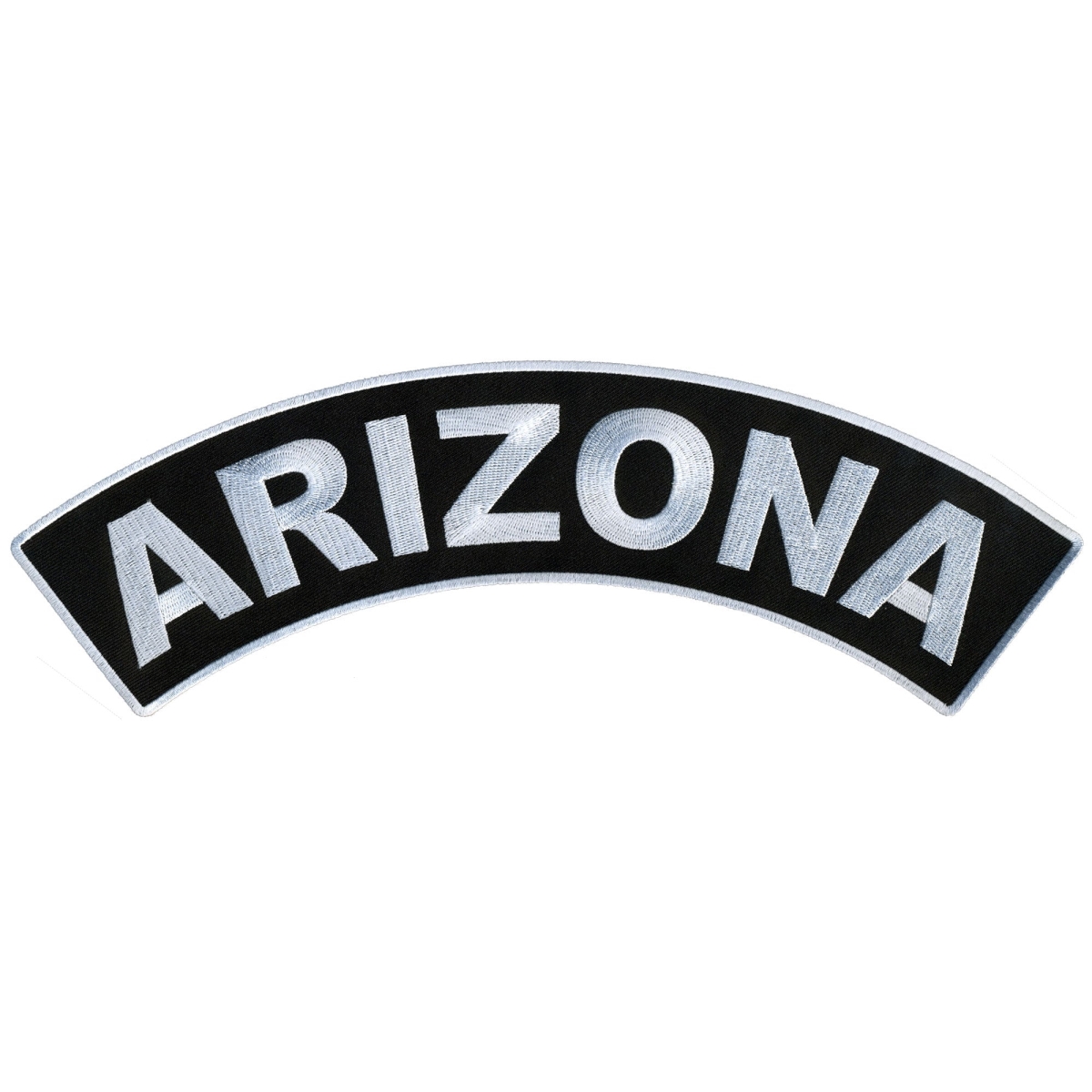 PPM4005 12 x 3 in. Arizona Top Rocker Patch - Black & White