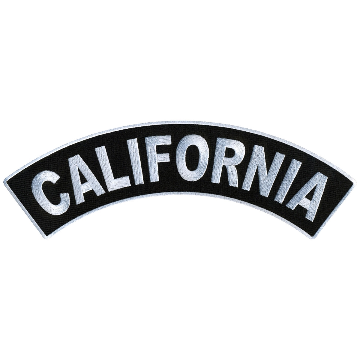 PPM4009 12 x 3 in. California Top Rocker Patch - Black & White