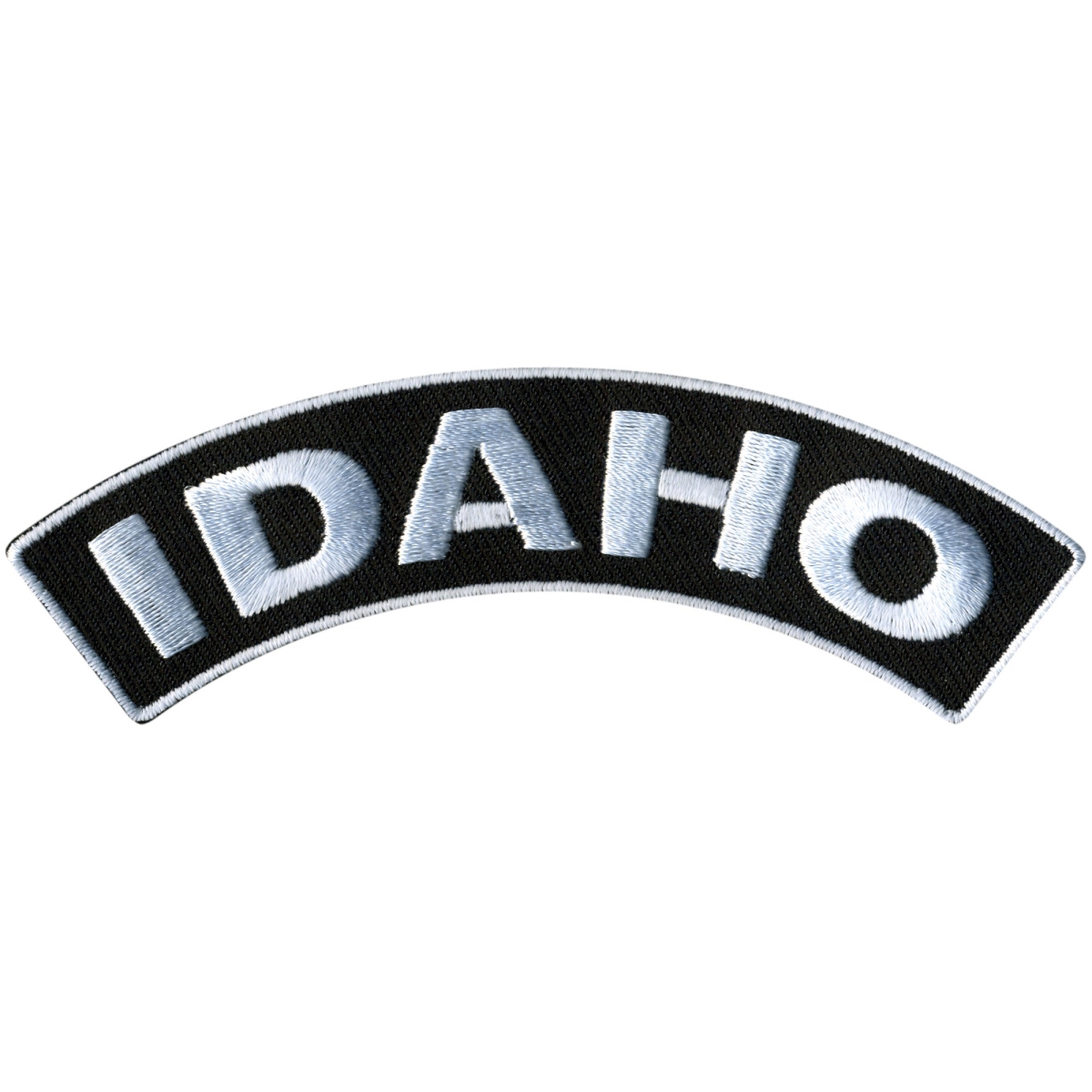 PPM4024 4 x 1 in. Idaho Top Rocker Patch - Black & White