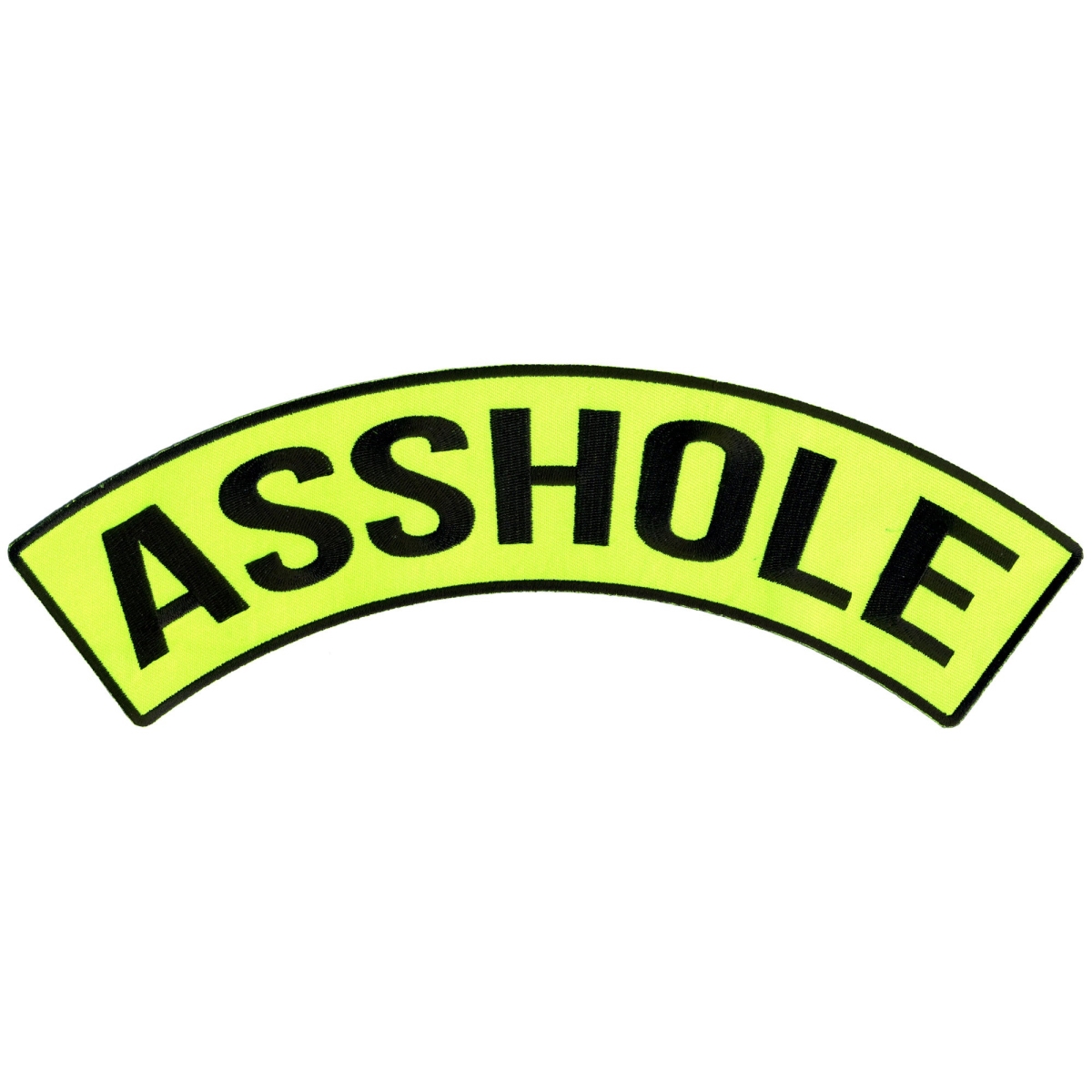 PPM4181 12 x 3 in. Asshole Top Rocker Patch - Multi Color