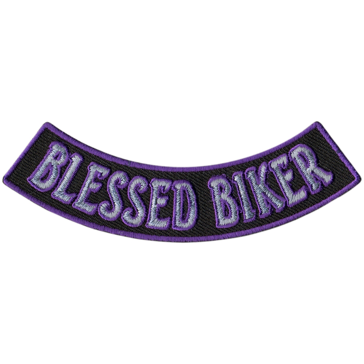 PPM5114 4 x 1 in. Blessed Biker Bottom Rocker Patch - Multi Color