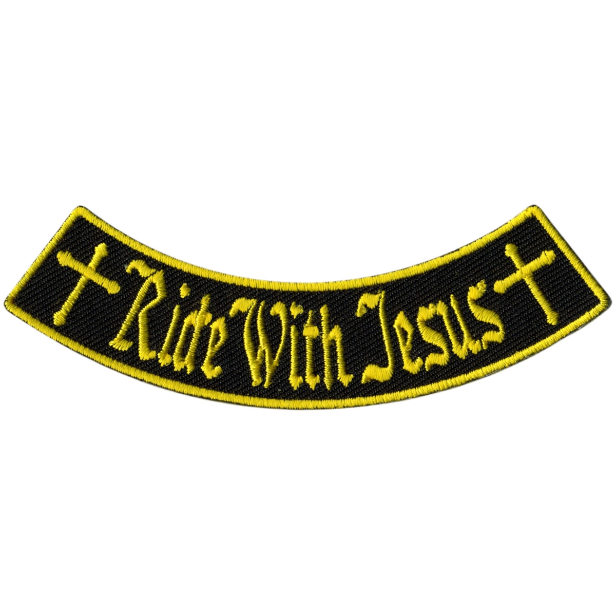 PPM5206 4 x 1 in. Ride with Jesus Bottom Rocker Patch - Multi Color