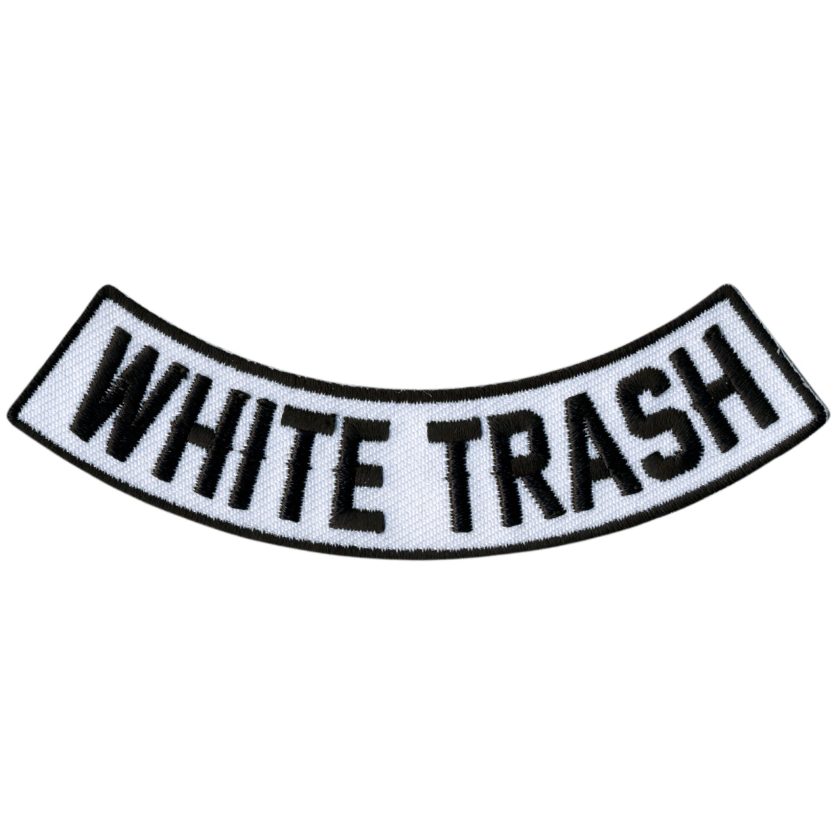 PPM5210 4 x 1 in. Trash Bottom Rocker Patch - White